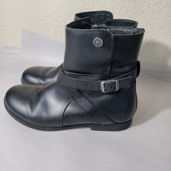 Birkenstock Women's Size 9 (40) Black Natural Leather Collins Boots - Picture 1 of 11